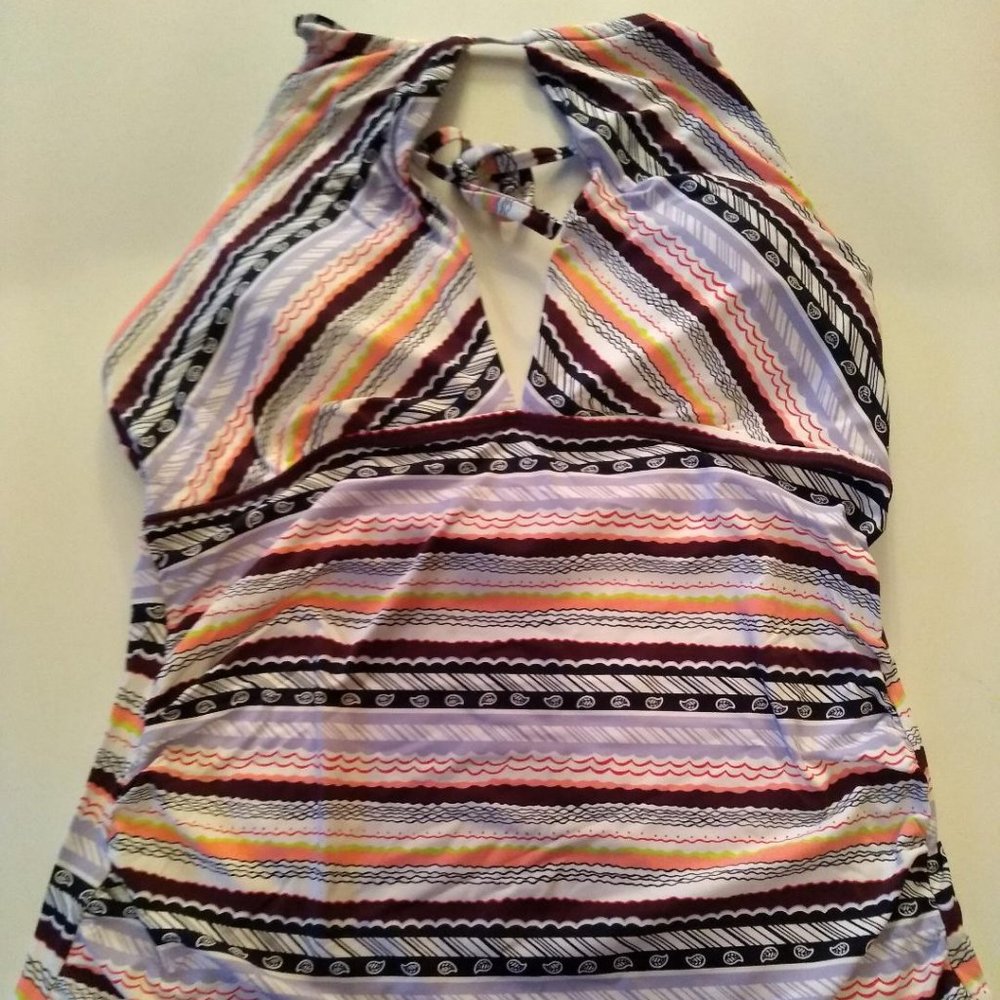 Anne Cole Multi Color Swim Top